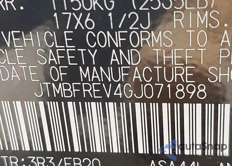 2016 Toyota Rav4 Le from USA, damaged, VIN JTMBFREV4GJ071898